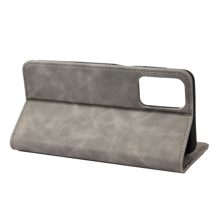 For Xiaomi Redmi Note 11 Skin Feel Splicing Leather Phone Case(Grey) - Xiaomi Cases by buy2fix | Online Shopping UK | buy2fix