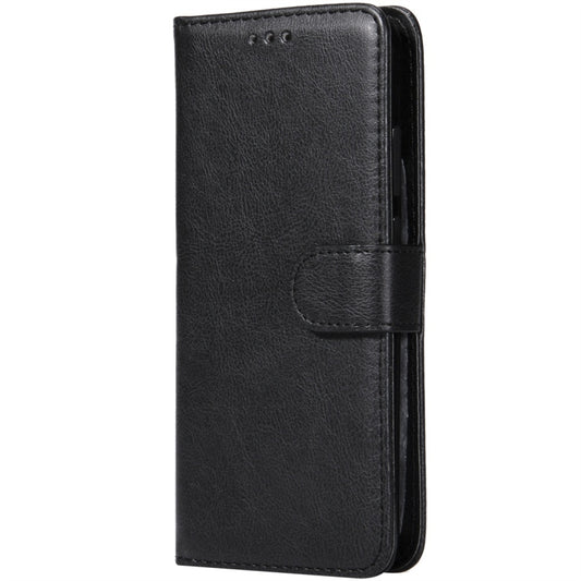 For Huawei P20 Solid Color Horizontal Flip Protective Case with Holder & Card Slots & Wallet & Photo Frame & Lanyard(Black) by buy2fix