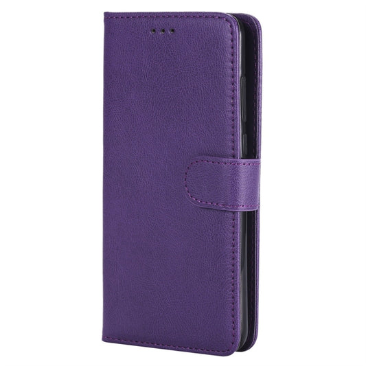 For Huawei P20 Pro Solid Color Horizontal Flip Protective Case with Holder & Card Slots & Wallet & Photo Frame & Lanyard(Purple) by buy2fix