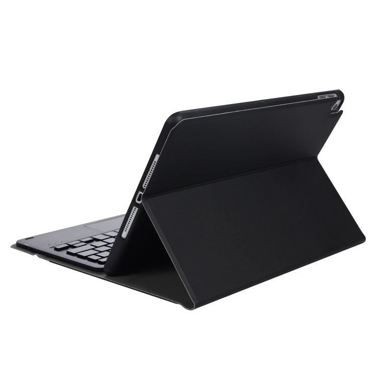A102B-A Lambskin Texture Square Keycap Bluetooth Keyboard Leather Case with Touch Control For iPad Pro 10.5 inch / 10.2 2021 & 2020 & 2019 / Air 3(Black) by buy2fix