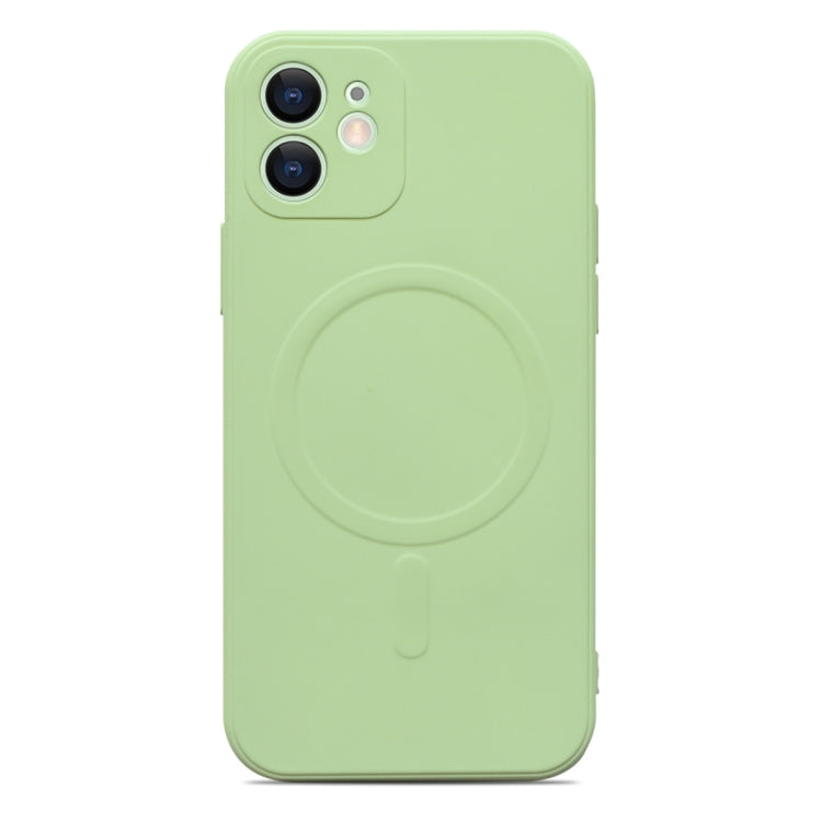 For iPhone 12 mini Liquid Silicone Full Coverage Magsafe Phone Case (Green) - iPhone 12 mini Cases by buy2fix | Online Shopping UK | buy2fix