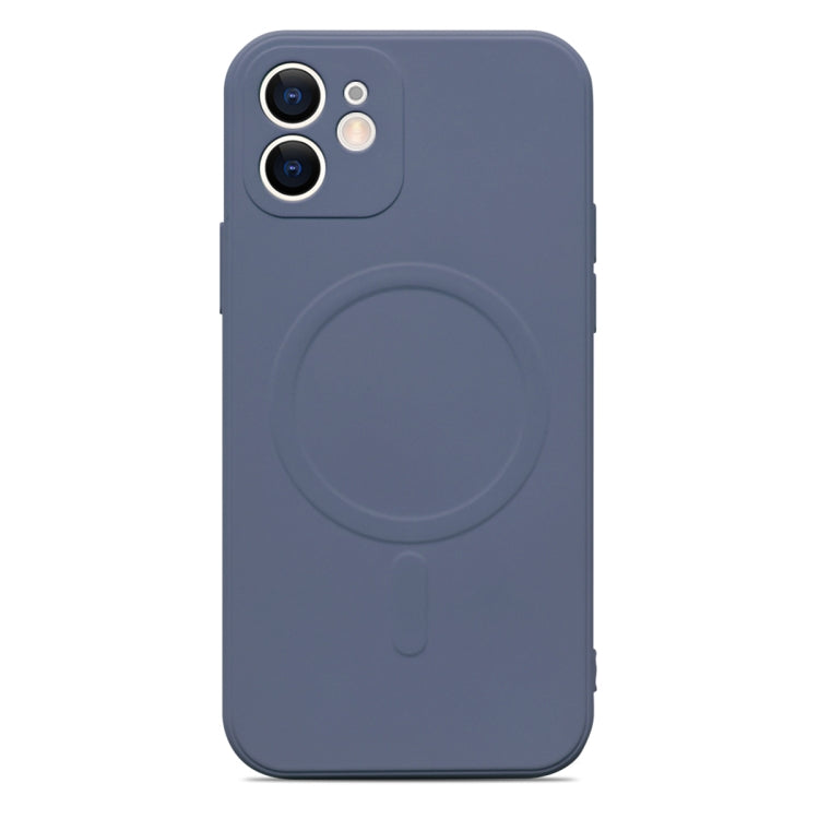 For iPhone 12 mini Liquid Silicone Full Coverage Magsafe Phone Case (Grey) - iPhone 12 mini Cases by buy2fix | Online Shopping UK | buy2fix