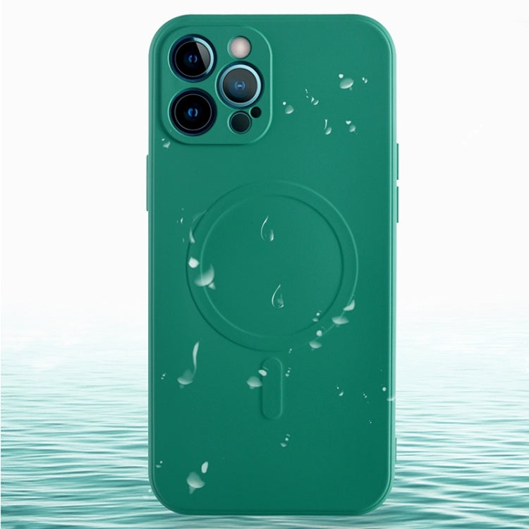 For iPhone 11 Liquid Silicone Full Coverage Magsafe Phone Case (Blue) - iPhone 11 Cases by buy2fix | Online Shopping UK | buy2fix