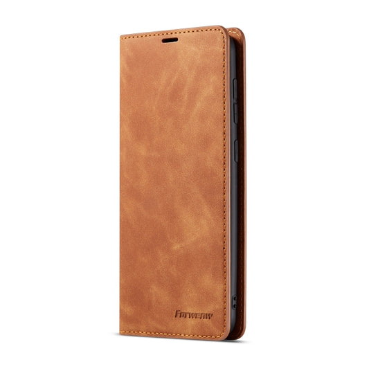 For Galaxy A40 Forwenw Dream Series Oil Edge Strong Magnetism Horizontal Flip Leather Case with Holder & Card Slots & Wallet & Photo Frame(Brown) by Forwenw