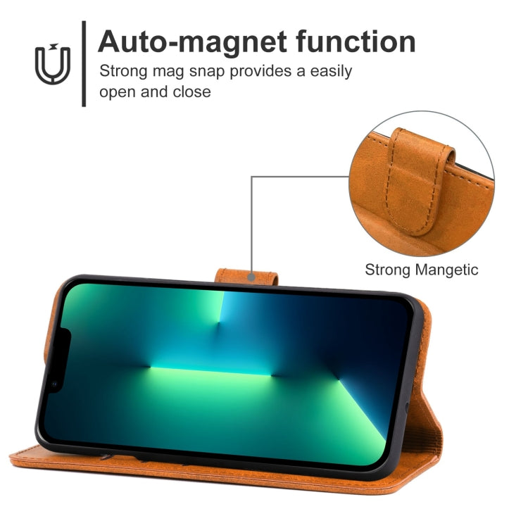 For iPhone 13 Pro Max Leather Phone Case (Brown) - iPhone 13 Pro Max Cases by buy2fix | Online Shopping UK | buy2fix