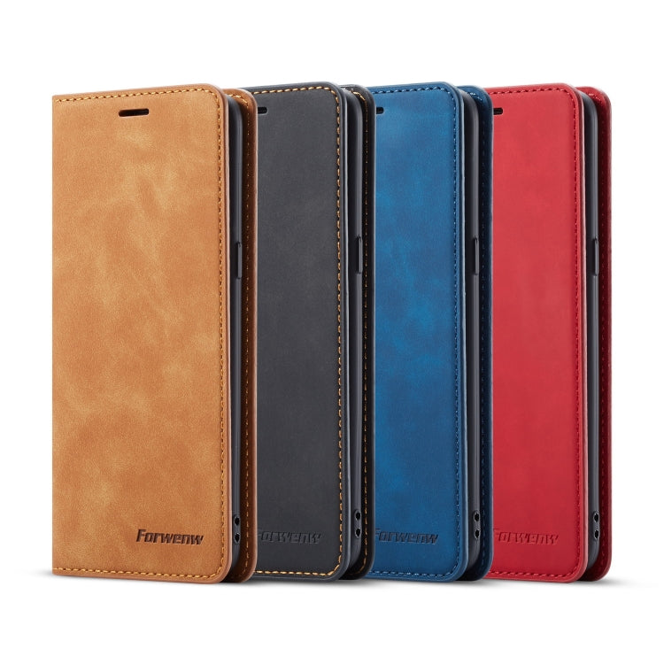 For Galaxy S8+ Forwenw Dream Series Oil Edge Strong Magnetism Horizontal Flip Leather Case with Holder & Card Slots & Wallet & Photo Frame(Blue) by Forwenw