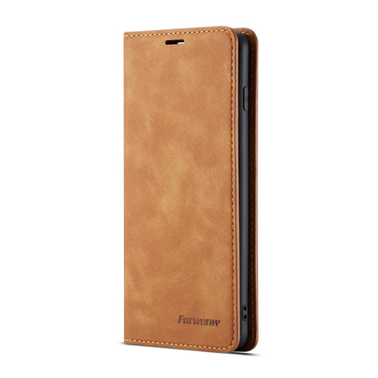 For Galaxy S10+ Forwenw Dream Series Oil Edge Strong Magnetism Horizontal Flip Leather Case with Holder & Card Slots & Wallet & Photo Frame(Brown) by Forwenw