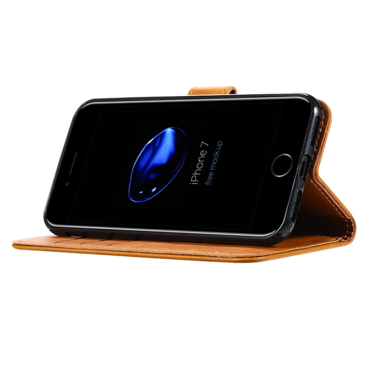 For iPhone 8 / 7 GUSSIM Magnetic Horizontal Flip Leather Case with Holder & Card Slots & & Wallet(Brown) - More iPhone Cases by GUSSIM | Online Shopping UK | buy2fix