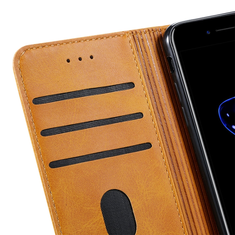 For iPhone 8 / 7 GUSSIM Magnetic Horizontal Flip Leather Case with Holder & Card Slots & & Wallet(Brown) - More iPhone Cases by GUSSIM | Online Shopping UK | buy2fix