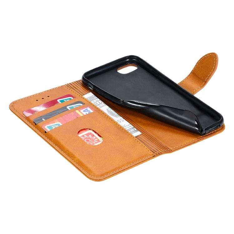 For iPhone 8 / 7 GUSSIM Magnetic Horizontal Flip Leather Case with Holder & Card Slots & & Wallet(Brown) - More iPhone Cases by GUSSIM | Online Shopping UK | buy2fix