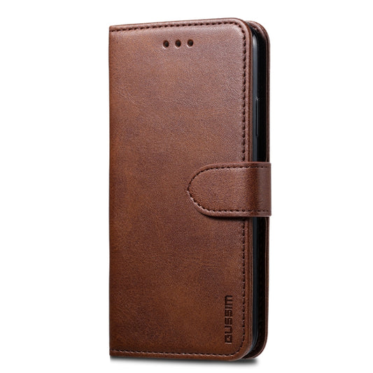 For iPhone XS Max GUSSIM Magnetic Horizontal Flip Leather Case with Holder & Card Slots & & Wallet(Brown) by GUSSIM