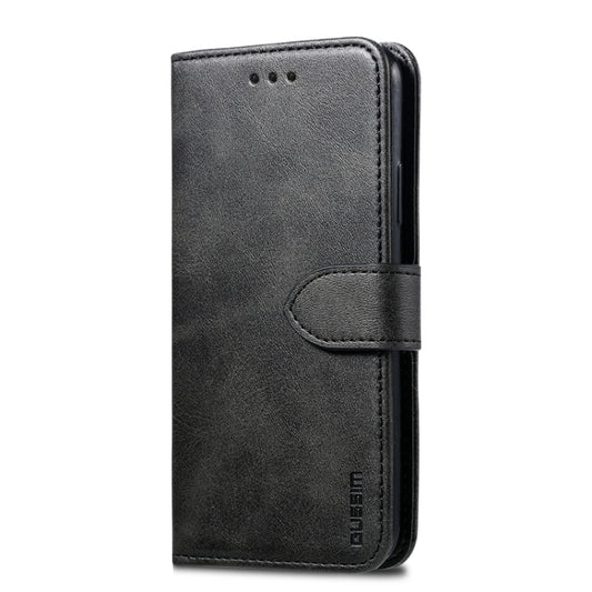 For iPhone X / XS GUSSIM Magnetic Horizontal Flip Leather Case with Holder & Card Slots & & Wallet(Black) by GUSSIM