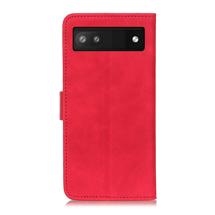 For Google Pixel 6a KHAZNEH Retro Texture Flip Leather Phone Case(Red) - Google Cases by buy2fix | Online Shopping UK | buy2fix