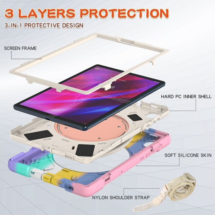 For Lenovo Tab K10 / M10 Plus Silicone + PC Protective Tablet Case(Colorful Pink) - Lenovo by buy2fix | Online Shopping UK | buy2fix