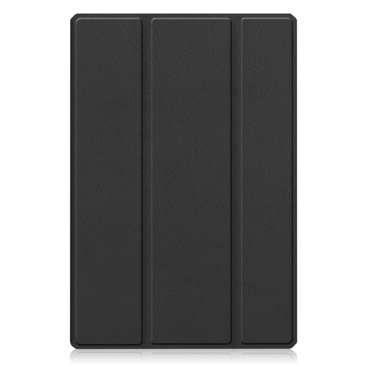 For Samsung Galaxy Tab A8 2021 SM-X205 3-Fold Holder Leather Tablet Case(Black) - Other Galaxy Tab PC by buy2fix | Online Shopping UK | buy2fix