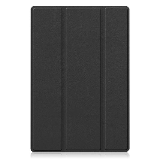 For Samsung Galaxy Tab A8 2021 SM-X205 3-Fold Holder Leather Tablet Case(Black) - Other Galaxy Tab PC by buy2fix | Online Shopping UK | buy2fix