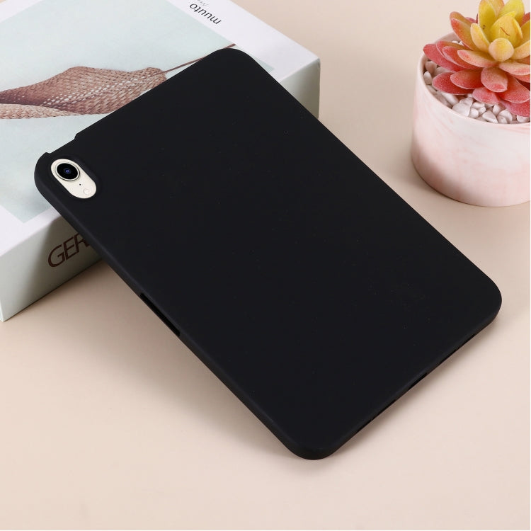 For iPad mini 6 / mini 2024 Solid Color Liquid Silicone Dropproof Full Coverage Tablet Case(Black) by buy2fix