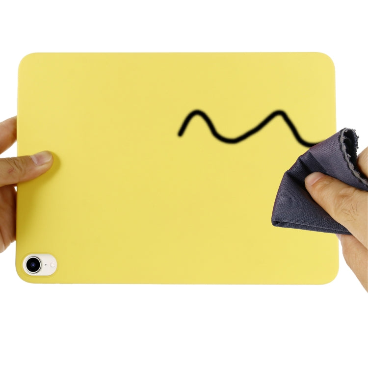 For iPad mini 6 / mini 2024 Solid Color Liquid Silicone Dropproof Full Coverage Tablet Case(Yellow) - iPad mini 6 Cases by buy2fix | Online Shopping UK | buy2fix