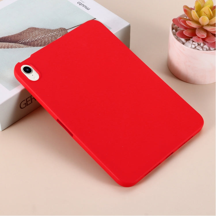 For iPad mini 6 / mini 2024 Solid Color Liquid Silicone Dropproof Full Coverage Tablet Case(Red) by buy2fix