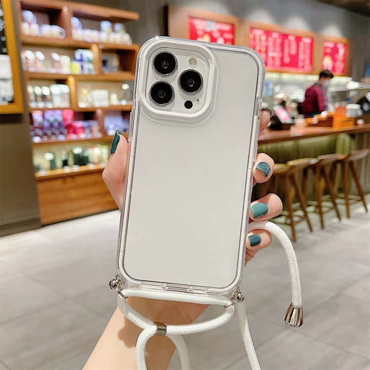 For iPhone 13 Pro Max 3 In 1 PC + TPU Transparent Phone Case (White) - iPhone 13 Pro Max Cases by buy2fix | Online Shopping UK | buy2fix