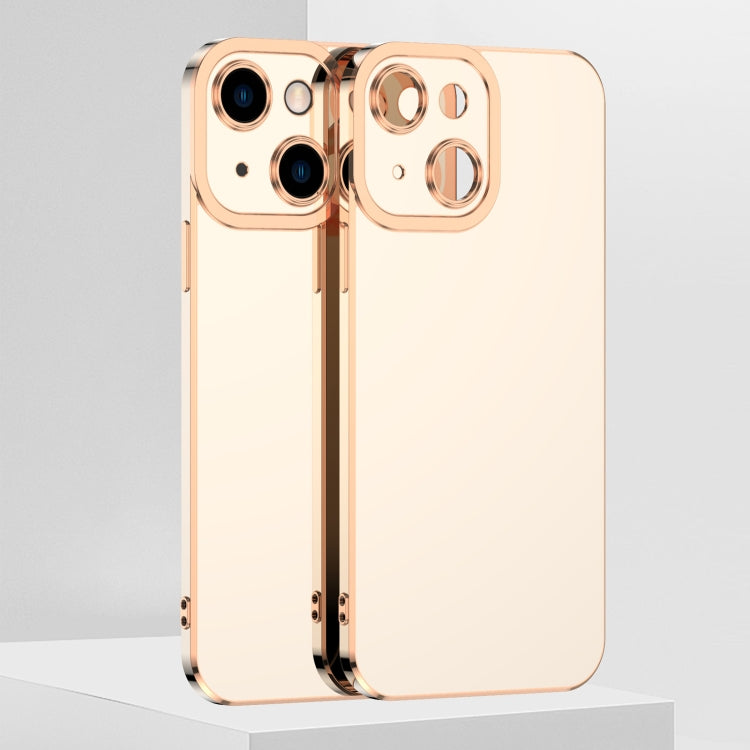 For iPhone 13 6D Electroplated TPU Phone Case(White) - iPhone 13 Cases by buy2fix | Online Shopping UK | buy2fix