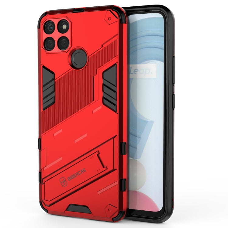 For OPPO Realme C21Y Punk Armor 2 in 1 PC + TPU Shockproof Phone Case(Red) - Realme Cases by buy2fix | Online Shopping UK | buy2fix