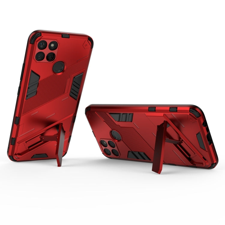 For OPPO Realme C21Y Punk Armor 2 in 1 PC + TPU Shockproof Phone Case(Red) - Realme Cases by buy2fix | Online Shopping UK | buy2fix