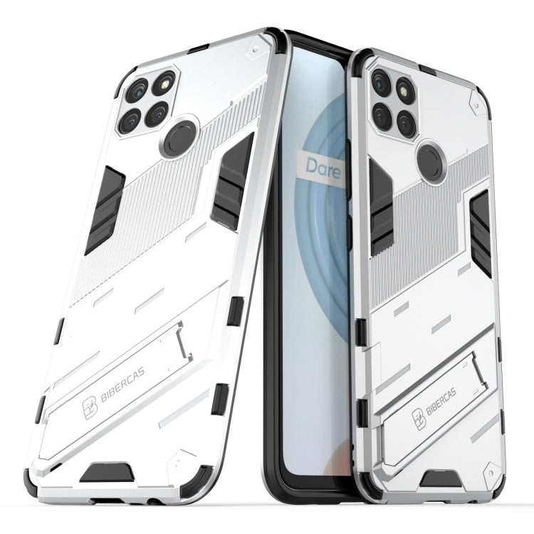 For OPPO Realme C21Y Punk Armor 2 in 1 PC + TPU Shockproof Phone Case(White) - Realme Cases by buy2fix | Online Shopping UK | buy2fix