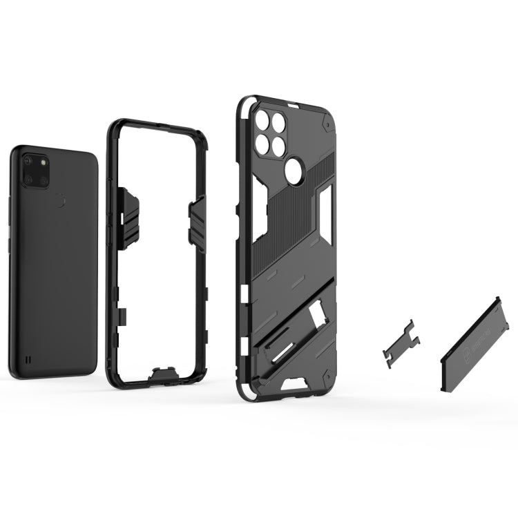 For OPPO Realme C21Y Punk Armor 2 in 1 PC + TPU Shockproof Phone Case(White) - Realme Cases by buy2fix | Online Shopping UK | buy2fix