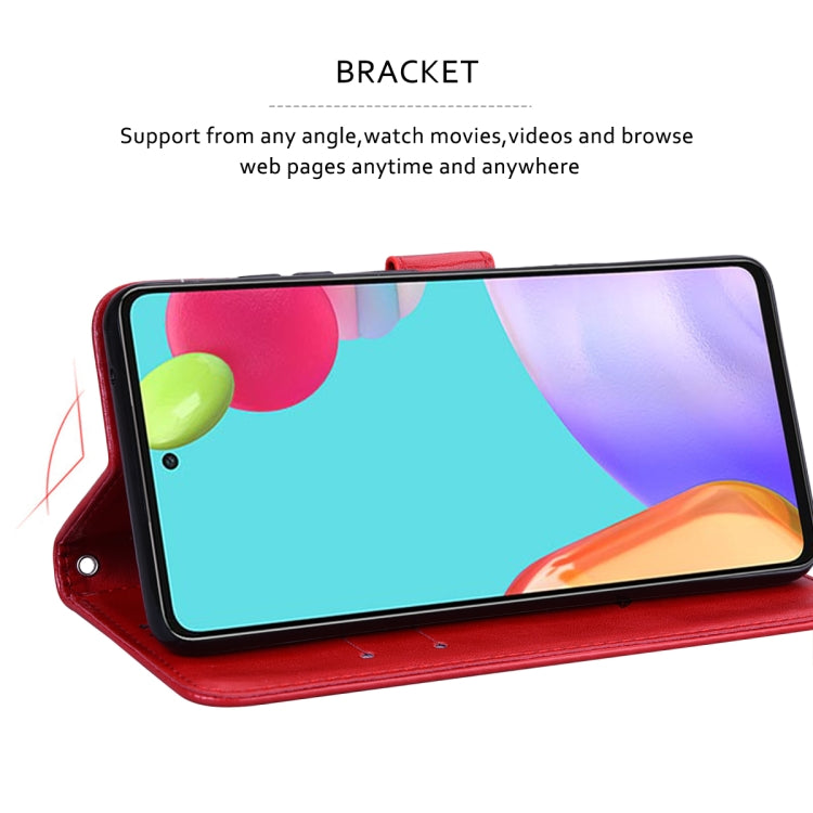 For Samsung Galaxy S22 5G Rose Embossed Leather Phone Case(Red) - Galaxy S22 5G Cases by buy2fix | Online Shopping UK | buy2fix