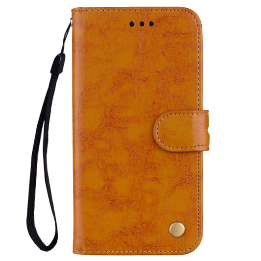 For Honor 50 Oil Wax Texture Leather Phone Case(Yellow) - Honor Cases by buy2fix | Online Shopping UK | buy2fix