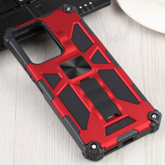 For Xiaomi Mi 11T / 11T Pro Shockproof TPU + PC Magnetic Protective Phone Case with Holder(Red) by buy2fix