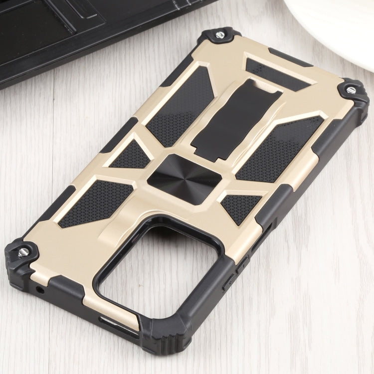 For Xiaomi Mi 11T / 11T Pro Shockproof TPU + PC Magnetic Protective Phone Case with Holder(Gold) - Xiaomi Cases by buy2fix | Online Shopping UK | buy2fix