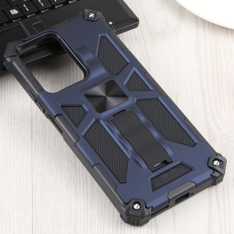 For Xiaomi Mi 11T / 11T Pro Shockproof TPU + PC Magnetic Protective Phone Case with Holder(Blue) - Xiaomi Cases by buy2fix | Online Shopping UK | buy2fix
