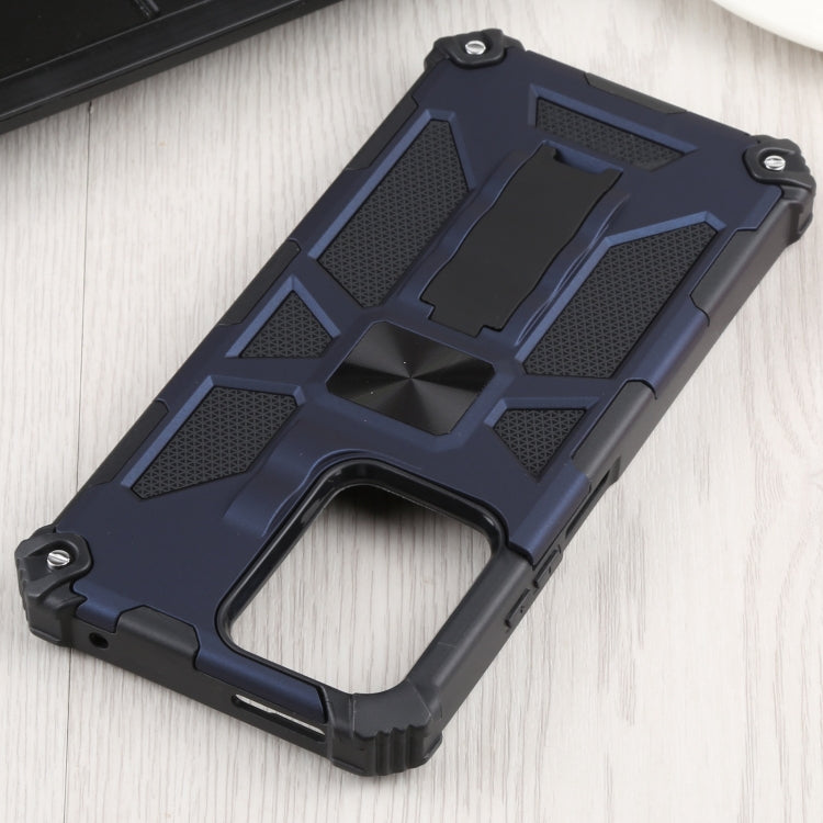 For Xiaomi Mi 11T / 11T Pro Shockproof TPU + PC Magnetic Protective Phone Case with Holder(Blue) - Xiaomi Cases by buy2fix | Online Shopping UK | buy2fix