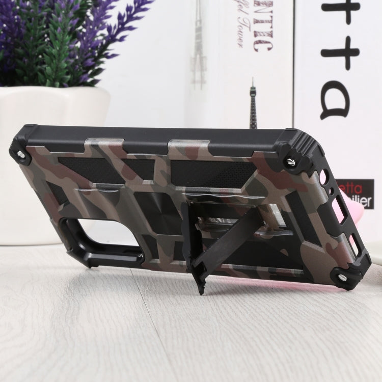 For Samsung Galaxy A13 5G Camouflage Armor Kickstand TPU + PC Magnetic Phone Case(Army Green) by buy2fix