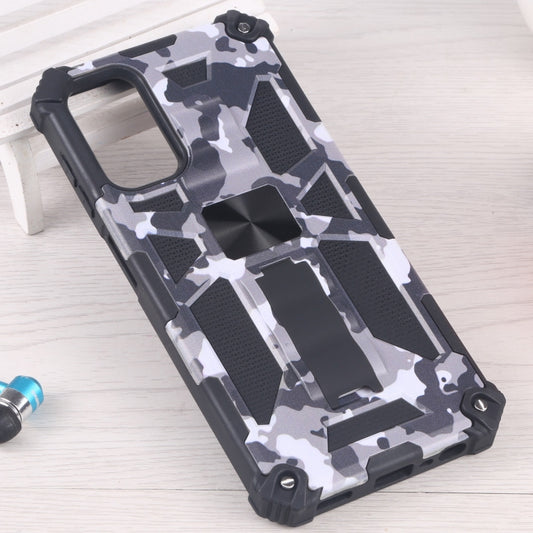 For Samsung Galaxy A13 5G Camouflage Armor Kickstand TPU + PC Magnetic Phone Case(Grey) by buy2fix