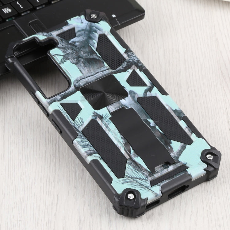For Samsung Galaxy S22 5G Camouflage Armor Kickstand TPU + PC Magnetic Phone Case(Mint Green) - Galaxy S22 5G Cases by buy2fix | Online Shopping UK | buy2fix