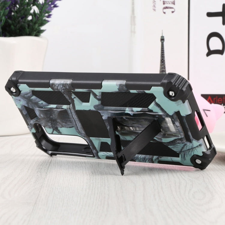 For Samsung Galaxy S22 5G Camouflage Armor Kickstand TPU + PC Magnetic Phone Case(Mint Green) - Galaxy S22 5G Cases by buy2fix | Online Shopping UK | buy2fix
