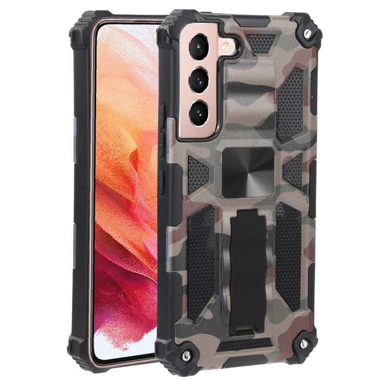 For Samsung Galaxy S22 5G Camouflage Armor Kickstand TPU + PC Magnetic Phone Case(Army Green) - Galaxy S22 5G Cases by buy2fix | Online Shopping UK | buy2fix