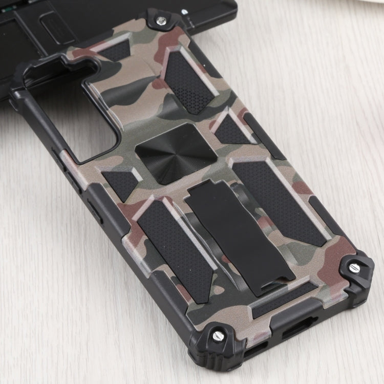 For Samsung Galaxy S22 5G Camouflage Armor Kickstand TPU + PC Magnetic Phone Case(Army Green) - Galaxy S22 5G Cases by buy2fix | Online Shopping UK | buy2fix