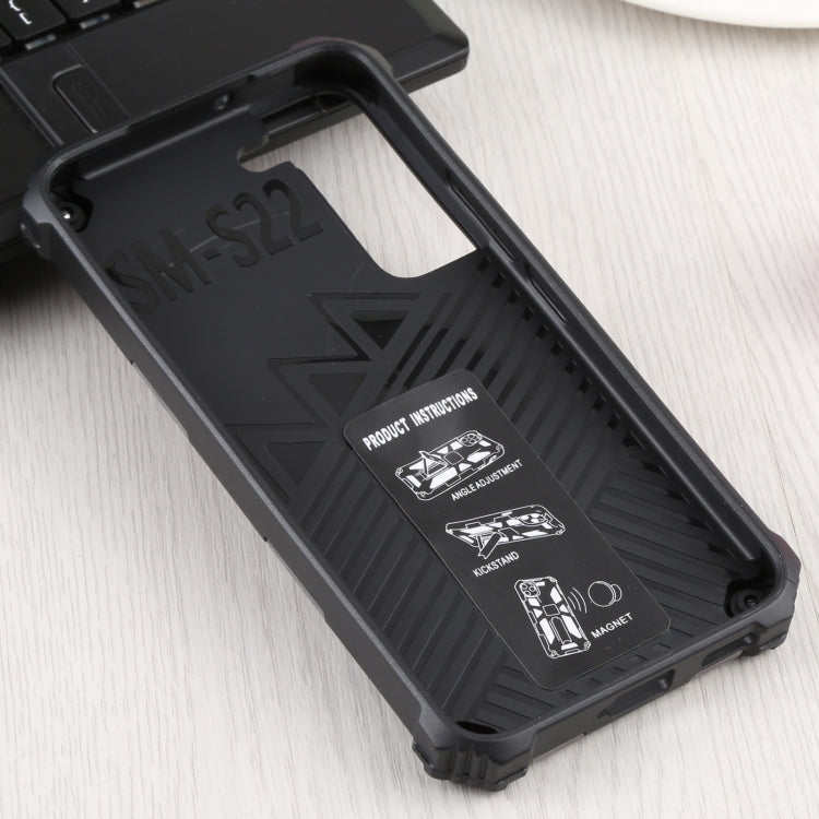 For Samsung Galaxy S22 5G Camouflage Armor Kickstand TPU + PC Magnetic Phone Case(Army Green) - Galaxy S22 5G Cases by buy2fix | Online Shopping UK | buy2fix