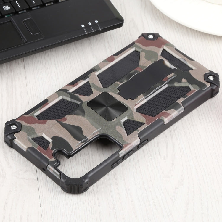 For Samsung Galaxy S22+ 5G Camouflage Armor Kickstand TPU + PC Magnetic Phone Case(Army Green) - Galaxy S22+ 5G Cases by buy2fix | Online Shopping UK | buy2fix