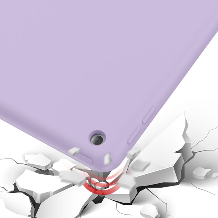 For iPad 10.2 2021 / 2020 / 2019 Mutural Silicone Microfiber Tablet Case(Pink Orange) by Mutural