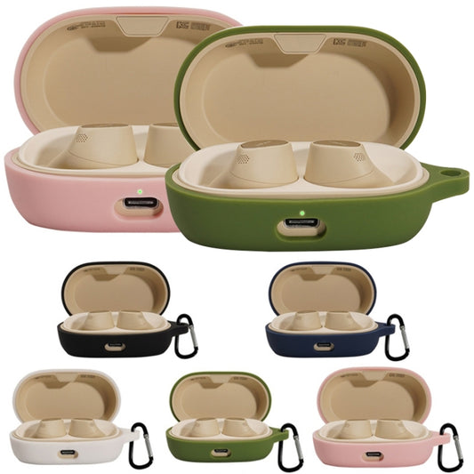 For Jabra Elite 7 Pro Silicone Earphone Protective Case with Hook(Grass Green) by buy2fix