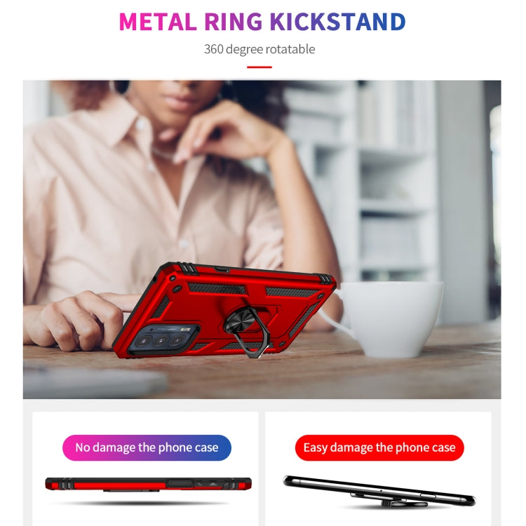 For Motorola Edge 20 Shockproof TPU + PC Phone Case(Red) by buy2fix