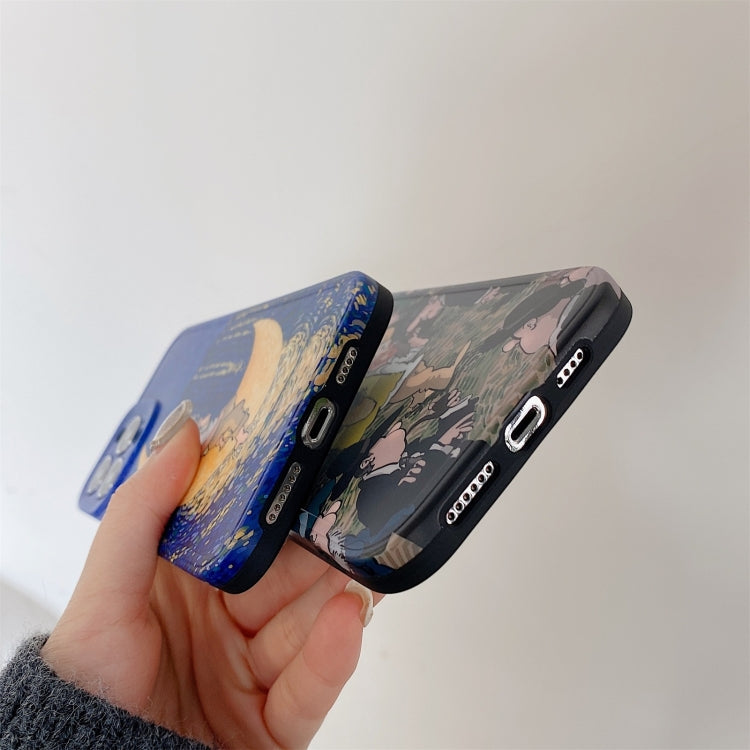 For iPhone 13 Pro Max TPU Pattern Shockproof Phone Case (Moon) - iPhone 13 Pro Max Cases by buy2fix | Online Shopping UK | buy2fix