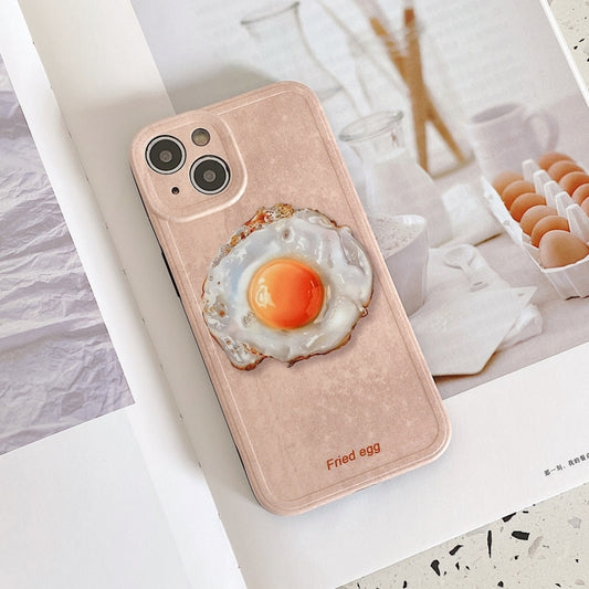 For iPhone 12 TPU Pattern Shockproof Phone Case(Poached Egg) by buy2fix