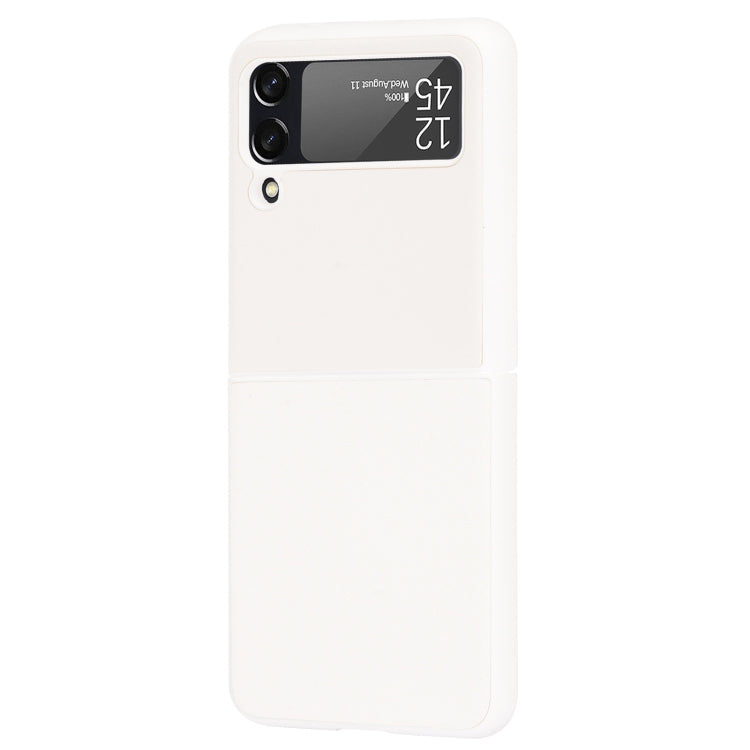 For Samsung Galaxy Z Flip3 5G Plain Texture Phone Case(White) - Galaxy Phone Cases by buy2fix | Online Shopping UK | buy2fix