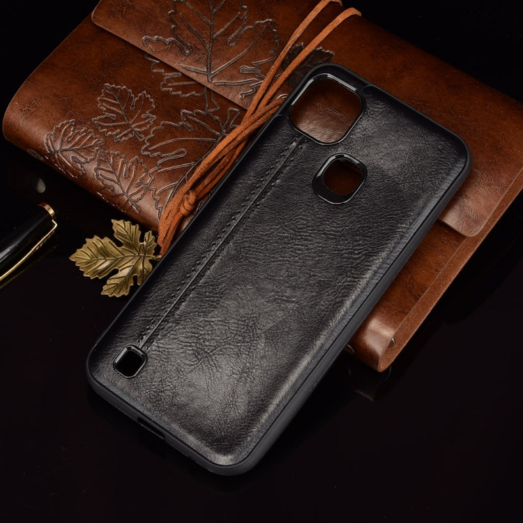 For Infinix Smart HD 2021 / X612 Sewing Cow Pattern Skin Phone Case(Black) by buy2fix